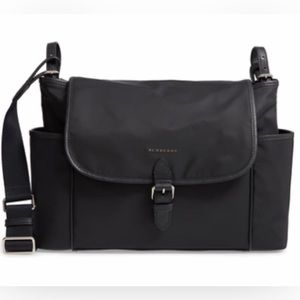 Black Burberry Diaper Bag & Change Pad
